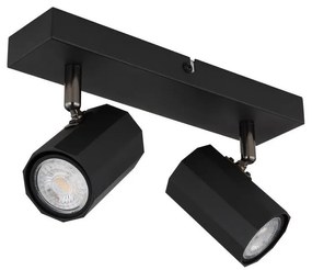 Globo 57918-2B - Faretto JAMES 2xGU10/25W/230V nero