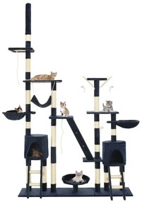 Albero per gatti con tiragraffi in sisal 230-250 cm blu