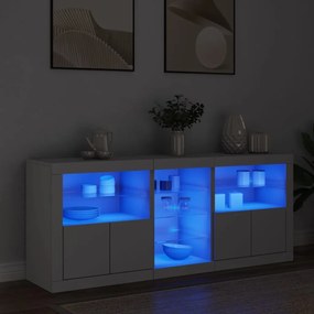 Credenza Con Luci Led Bianca 162x37x67 Cm /