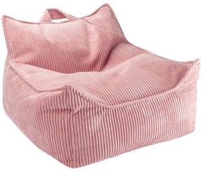 Pouf a sacco per bambini rosa con rivestimento in velluto a coste Chair – Wigiwama