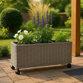 Vaso da giardino grigio naturale - Bonami Essentials