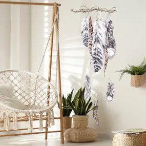 Adesivo da parete in tessuto - Piume Boho | Inspio