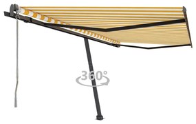 Tenda Da Sole Autoportante Automatica 400x300 Cm Gialla Bianca /