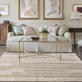 TAKEO - tappeto in lana avorio con decoro