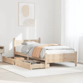 Letto senza materasso 90x190 cm in legno massello di pino