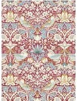 Clarke & Clarke Carta da parati Strawberry Thief - Plum