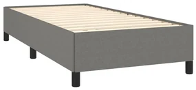 Giroletto a molle con materasso grigio scuro 90x190 cm tessuto