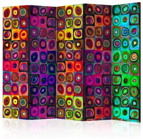 Paravento separè Astrattismo colorato II - astrazione in stile di Wassily Kandinsky