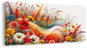 Quadro su tela – Onda floreale