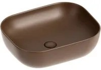 Lavabo d'appoggio marrone in ceramica da 50,5 x 40,5 cm - Serie Nature cod 82213