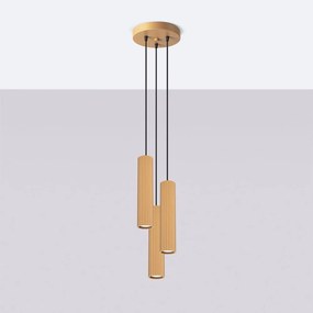 Lampadario dorato ø 19,5 cm Gleam – Sollux