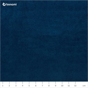 Letto matrimoniale imbottito in blu scuro in velluto con contenitore con rete inclusa 200x200 cm Brody – Mazzini Beds