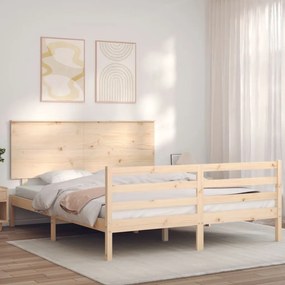Giroletto Con Testiera 160x200 Cm İn Legno Massello /