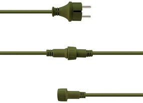 Catenaria da 10m con 10 Portalampada E27 Verde