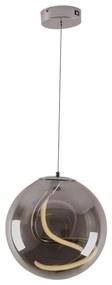 Lampadario LED design ESTELLE cromo Ø30cm, luce naturale 1300 lumen