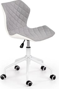 Sedia da ufficio per bambini Matrix III in bianco grigio