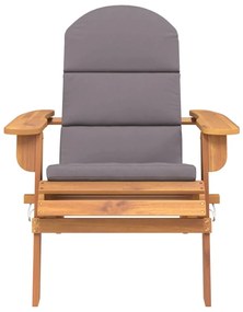 Sedia adirondack da giardino con cuscini legno massello acacia