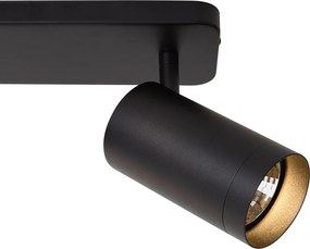 Plafoniera moderna nera 2 luci GU10 70mm - Jeana Luxe