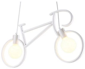 Lampadario da soffitto Bicicletta Vintage Bianco 2 x E27 M LEDME