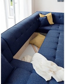 Divano letto a U blu navy, angolo destro Dazzling Daisy - Miuform