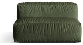 Parte divano componibile verde (solo con parte centrale) con rivestimento in velluto Martina – Micadoni