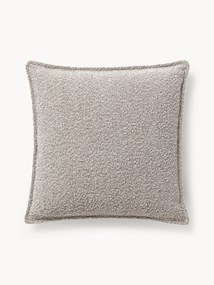 Cuscino decorativo grande in bouclé Lennon, 60 x 60 cm