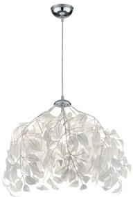 Lampada a sospensione bianca Ciondolo, altezza 150 cm Leavy - Trio