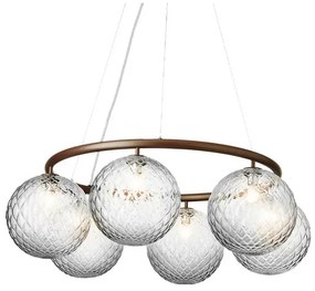 Miira 6 Circolare Lampadario Ottone Scuro/Sfere Chiare - Nuura