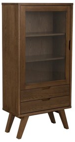 Vetrina marrone effetto rovere 72x145x36 cm A-Line - Actona