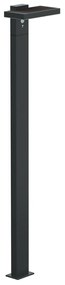 Paletto da giardino Solare Nero 100cm con Sensore di Mov. e Picchetto Colore Bianco Naturale 4.000K