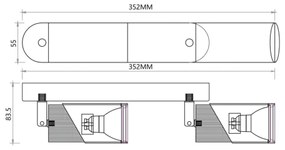 Faretto NEO 2xGU10/8W/230V nero/oro