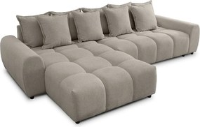 Divano angolare grigio tortora (con penisola a sinistra/con chaise lounge) Albane – Ropez