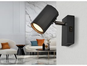 Globo 57918-1B - Faretto da parete JAMES 1xGU10/25W/230V nero