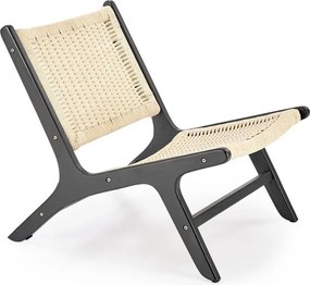 Poltrona Foden naturale/nero - H74 cm