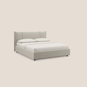 Alicia letto imbottito con vano contenitore in tessuto impermeabile T14 tortora