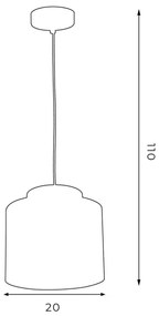 Lampadario su filo HAVARD 1xE27/60W/230V nero/ottone