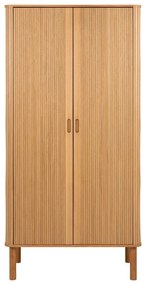 Armadio effetto rovere in colore naturale 100x200x55 cm Langley - Actona