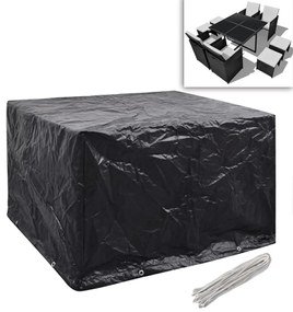 Coperture arredi giardino 2pz polyrattan 8 occhielli 113x113cm