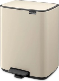 Cestino per la spazzatura beige in acciaio con pedale 12 l Bo – Brabantia