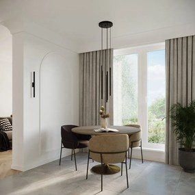 Lampadario nero in metallo ø 25 cm Fideus – Sollux