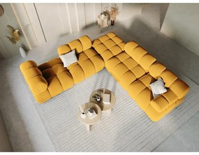 Modulo divano in velluto giallo (parte centrale) Bellis - Micadoni Home