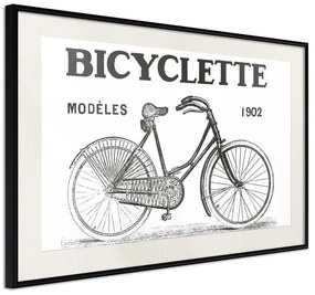 Poster  Bicyclette  Cornice Quadri Cornice nera con pass-partout, Larghezza x Altezza Home decor 30x20