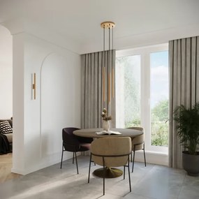 Sollux SL.1174 - Lampadario a sospensione con filo PASTELO 5xG9/8W/230V oro