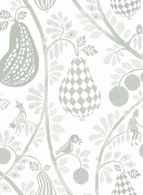 Littlephant Carta da parati Fruit Garden - White/ Green