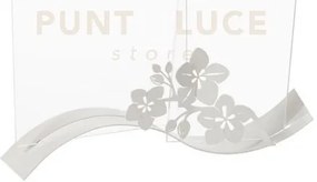 Porta foto elegante fior di loto ondina avorio in ferro 35x20cmh(15...