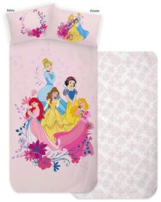 Completo letto singolo Principesse Disney in cotone