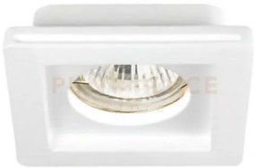 Gfa591- faretto quadrato in gesso 1 luce attacco gu10 10cm  da incasso