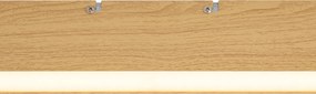 Plafoniera moderna legno ocra con LED integrato dimmerabile a 3 fasi 2700-4000K con interruttore DIP - Keane