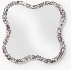 Specchio da parete con cornice in marmo tecnico Elara