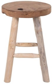 Sgabello in teak con 4 gambe , ø 30 cm Badia - House Nordic